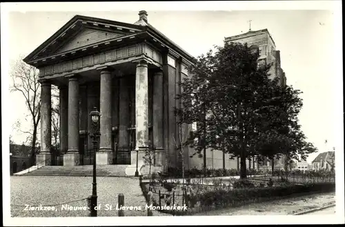 Ak Zierikzee Zeeland Niederlande, Nieuwe- of St. Lievens Monsterkerk