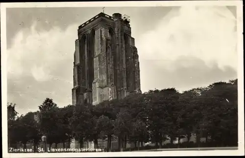 Ak Zierikzee Zeeland Niederlande, St. Lievensmonstertoren