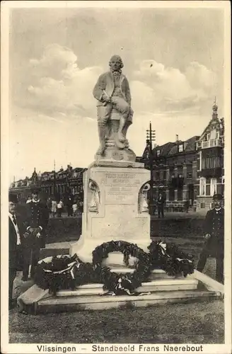 Ak Vlissingen Zeeland Niederlande, Standbeeld Frans Naerebout