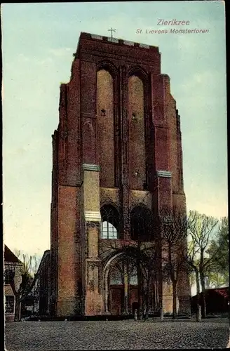 Ak Zierikzee Zeeland Niederlande, St. Lievens Monstertoren