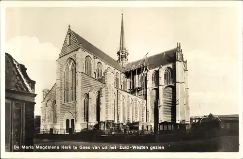 Ak Goes Zeeland Niederlande, De Maria Magdalena Kerk