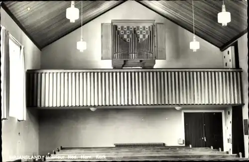 Ak Sirjansland Zeeland Niederlande, Interieur Ned. Herv. Kerk