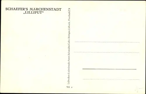 Ak Schaeffer's Märchenstadt Lilliput, Liliputaner