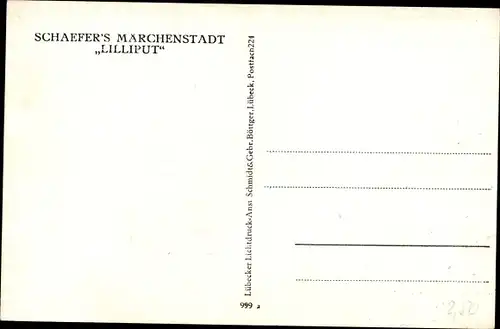 Ak Schaefer's Märchenstadt Liliput, Liliputaner