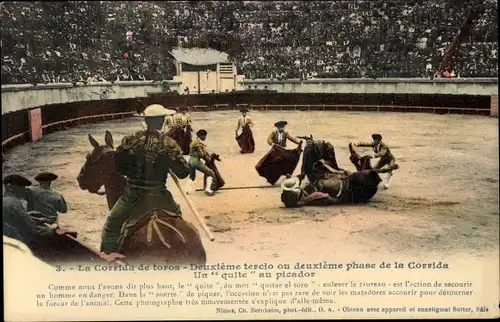 Ak Stierkampf, Corrida de Toros, Deuxieme tarcio ou deuxieme phase de la Corrida