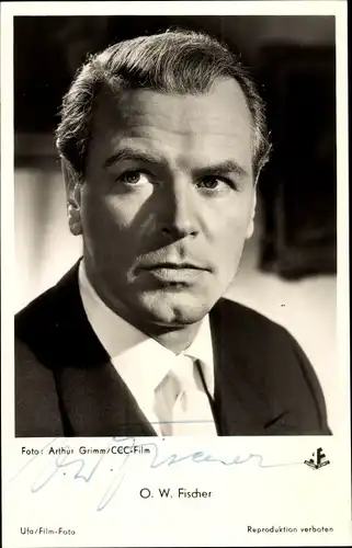 Ak Schauspieler O. W. Fischer, Portrait, Autogramm