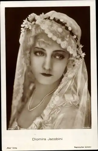 Ak Schauspielerin Diomira Jacobini, Portrait