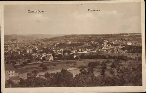 Ak Zweibrücken in der Pfalz, Panorama