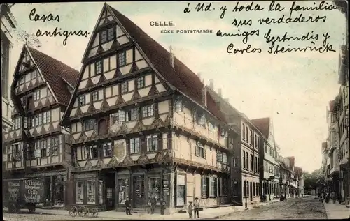 Ak Celle in Niedersachsen, Ecke Poststraße