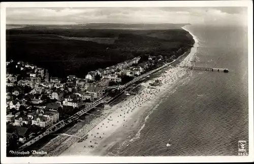 Ak Ostseebad Bansin Heringsdorf auf Usedom, Fliegeraufnahme