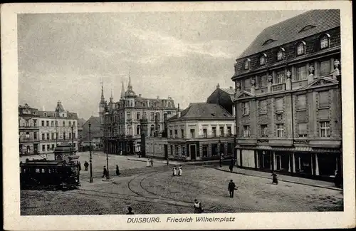 Ak Duisburg im Ruhrgebiet, Friedrich Wilhelmplatz