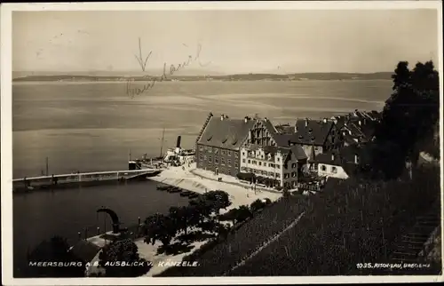 Ak Meersburg am Bodensee, Blick von Känzele