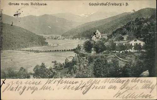 Ak Freiburg im Breisgau, Güntersthal, Panorama vom Ort