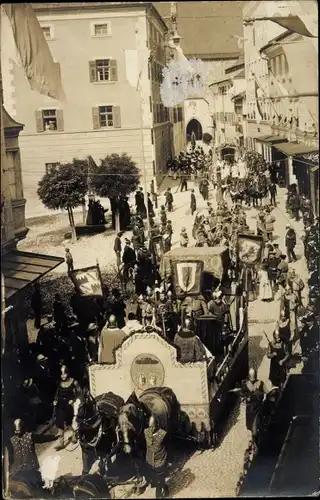 Foto Ak Festumzug, Festwagen