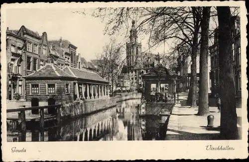 Ak Gouda Südholland Niederlande, Vischhallen