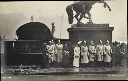 Ak Berlin, Einzug des Prinzlichen Brautpaares, Kaiserin Auguste Viktoria, Prinzessin Viktoria Luise