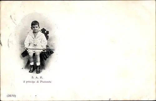 Ak Italienischer Adel, Il Principe di Piemonte
