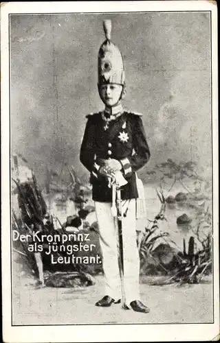 Ak Kronprinz Wilhelm von Preußen, Als jüngster Leutnant
