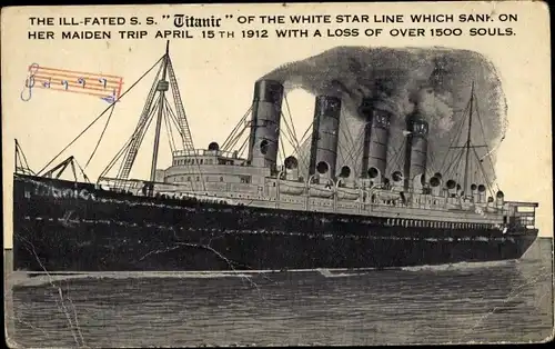 Ak Dampfer Titanic, White Star Line