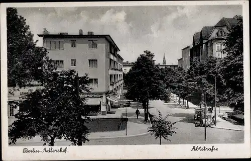 Ak Berlin Treptow Adlershof, Kolonialwaren Otto Thürmann, Abtstraße, Platz der Befreiung, Bauhaus
