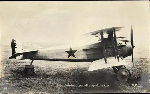 Ak Französischer Spad Kampfeinsitzer, Französisches Kampfflugzeug, Sanke 1031