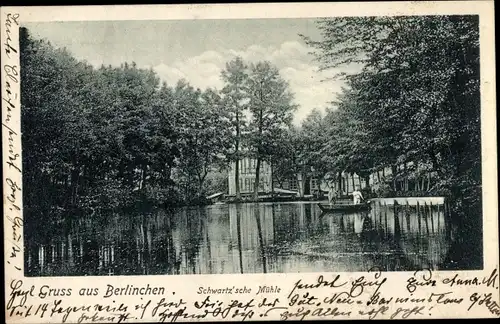 Ak Berlinchen Wittstock Dosse in der Prignitz, Schwartz'sche Mühle