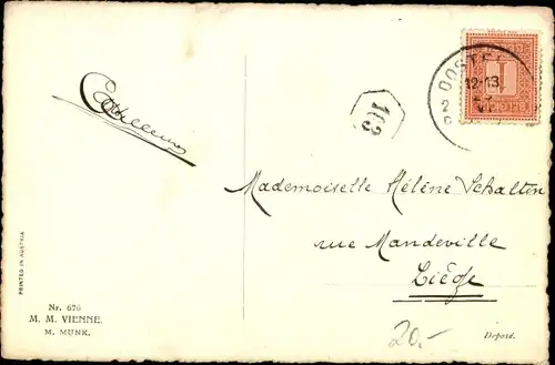 Künstler Ak Une artiste, Frau beim Eislaufen