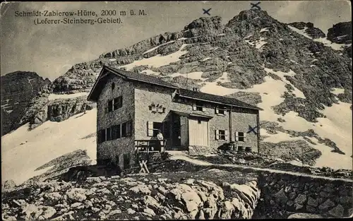 Ak Lofer in Salzburg, Von Schmidt Zabierow Hütte