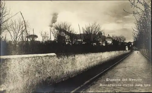 Ak Boscotrecase Campania, Invaso dalla lava, Eruzione del Vesuvio, Vesuv, Vulkanausbruch 1906