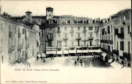Ak Ivrea Piemonte, Piazza Vittorio Emanuele