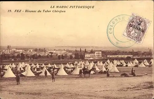 Ak Fès Fez Marokko, Bivouac du Tabor Cherifien, Le Maroc Pittoresque