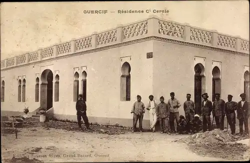 Ak Guercif Marokko, Résidence Ct. Cercle, Französisches Militär