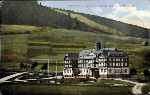Ak Oberwiesenthal im Erzgebirge Sachsen, Sporthotel