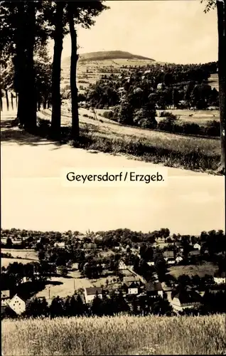 Ak Geyersdorf Annaberg Buchholz Erzgebirge, Blick auf den Ort
