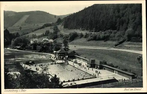 Ak Leutenberg in Thüringen, Freibad im Ilmtal