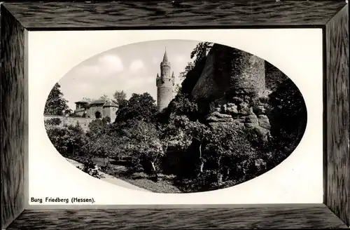 Passepartout Ak Friedberg in Hessen, Burg Friedberg