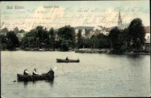 Ak Bad Elster im Vogtland, Louisa-See