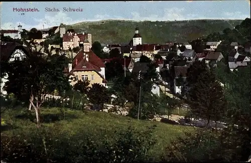 Ak Hohnstein Sächsische Schweiz, Ortsansicht