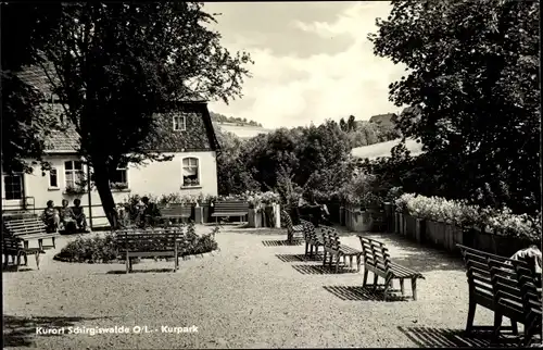 Ak Schirgiswalde in der Oberlausitz Sachsen, Kurpark