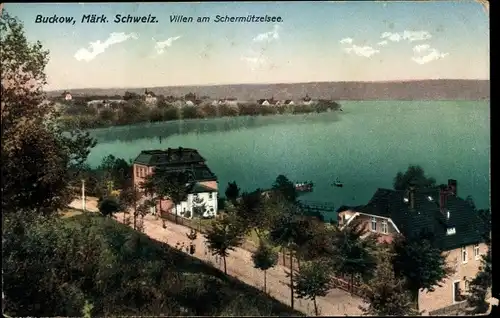 Ak Buckow in der Märkischen Schweiz, Villen am Schermützelsee