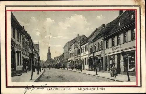 Ak Gardelegen in der Altmark, Magdeburger Straße, Geschäft  A. Langenbeck