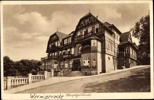 Ak Wernigerode am Harz, Kurheim Küsters Kamp, Hauptgebäude