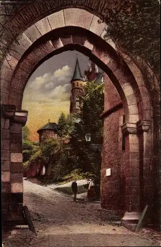 Ak Wernigerode am Harz, Eingang zum Schloss