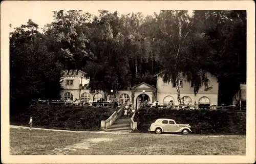 Ak Buckow Märkische Schweiz, Restaurant Fischerkehle am Schermützelsee