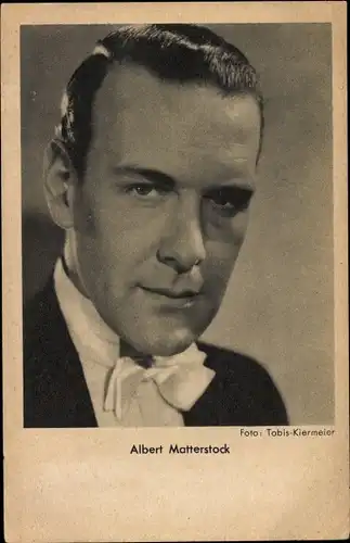 Ak Schauspieler Albert Matterstock, Portrait
