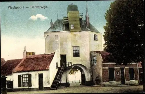 Ak Harderwijk Gelderland, Vischpoort