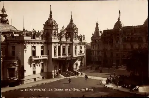 Ak Monte Carlo Monaco, Le Casino et l'Hotel de Paris