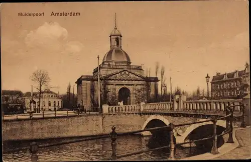 Ak Amsterdam Nordholland Niederlande, Muiderpoort