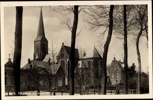 Ak Varik Gelderland Niederlande, Rooms Katholieke Kerk en pastorie