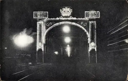 Ak Rotterdam Südholland Niederlande, De Maasbrug, Onafhankelijkheidsfeest 17 November 1913